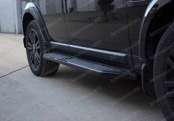 Пороги на Land Rover Discovery 3 без крепления черные